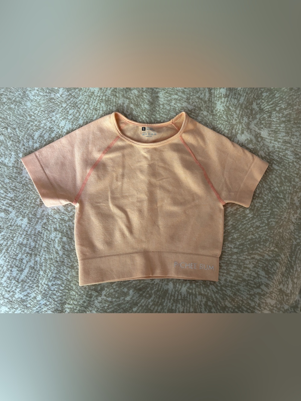PcheeBum Orange Cropped Shirt